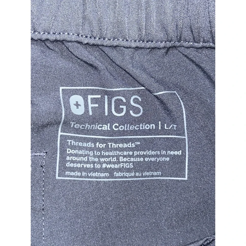FIGS Pants Mens L Gray Cairo Cargo Stretch Scrub Technical Collection Medical
